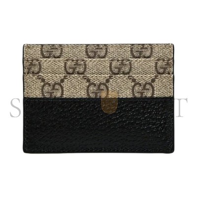 GUCCI CANVAS WITH LEATHER BINDING CARD HOLDER 701425 (10*7cm)